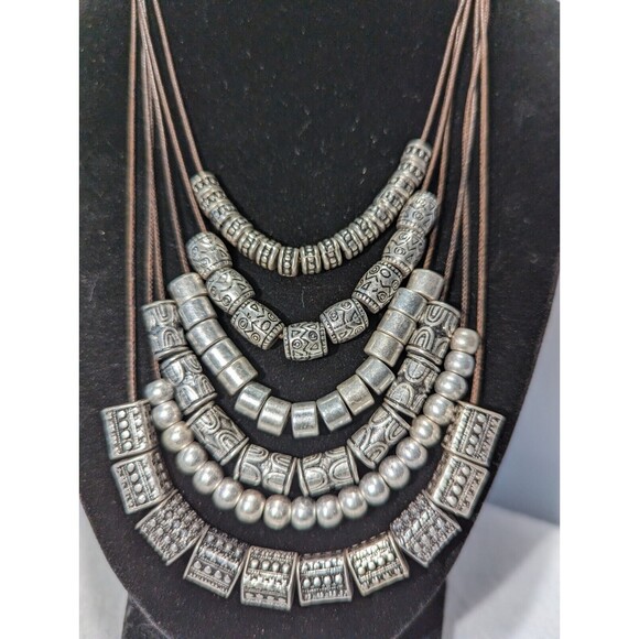 Boho Six Strand Charm Necklace Premier Design - Picture 5 of 9